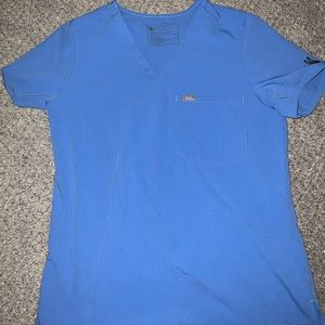 Size small ceil blue figs. Gently used. 4 pairs of pants, 3 tops.